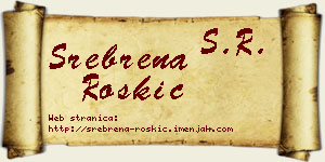 Srebrena Roškić vizit kartica